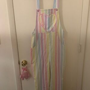 Myviolet rainbow overalls